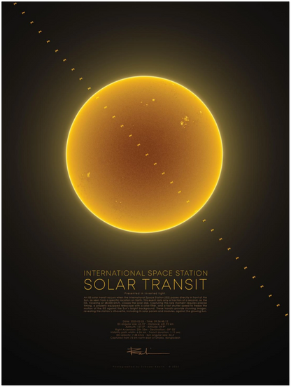 Solar and Lunar ISS Transit Premium Posters